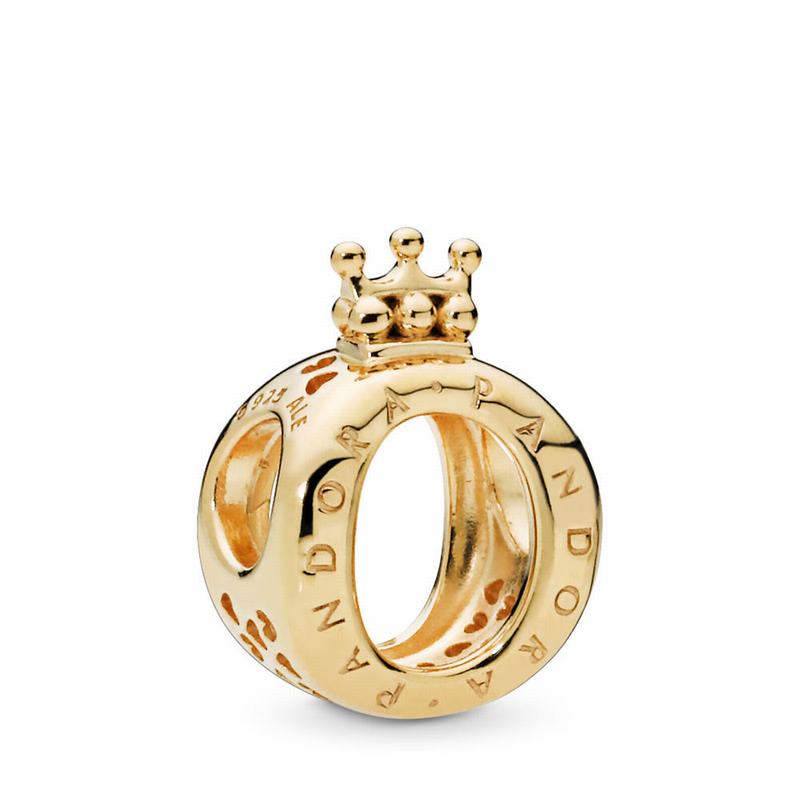 Pandora Australia Shine™ Crown O Charm - 18ct Gold Plated | AZCTPH189